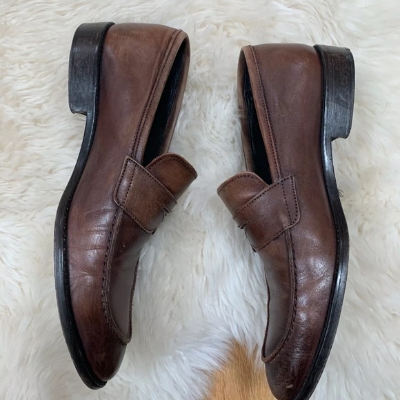 To Boot New York Adam Derrick dark brown burnished Italian leather loafers 8.5 main image 6
